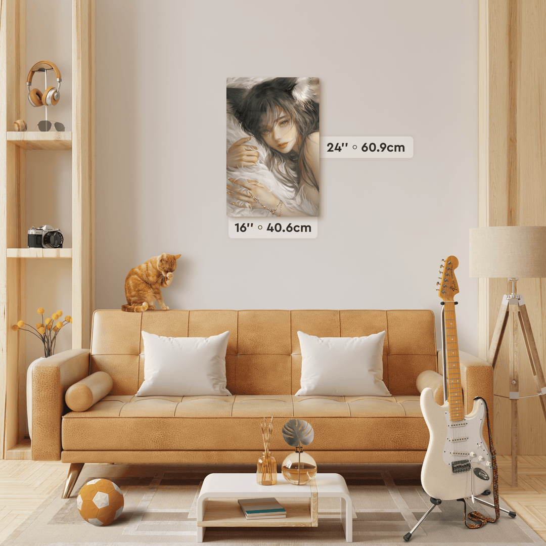 Single portrait metal poster, 16 inches wide by 24 inches high.