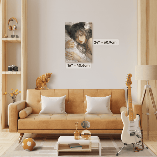 Single portrait metal poster, 16 inches wide by 24 inches high.