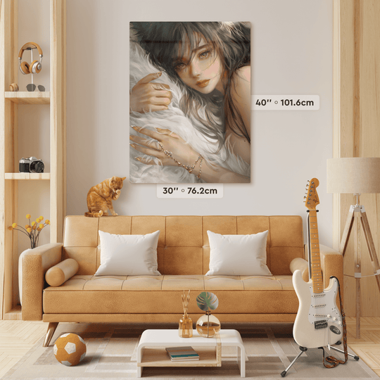 Single portrait metal poster, 30 inches wide by 40 inches high.